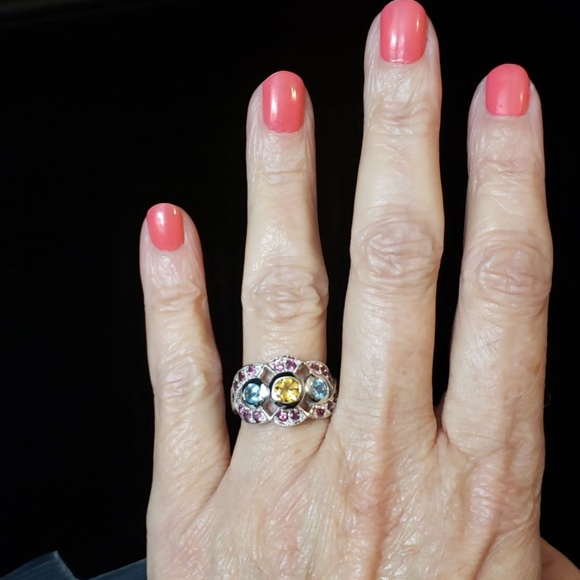 NWOT Solid 925 Sterling Silver Gemstone Ring - Picture 6 of 6